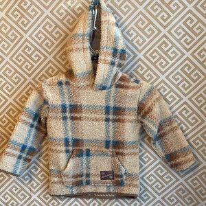 Frye Cream and Blue Sherpa Jacket